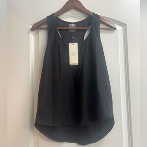 NWT- CALIA - scoop neck tank- pure black- size small